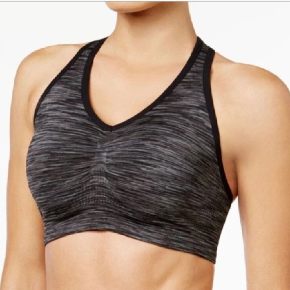 Ideology Black Low Impact Racerback Sports Bra Size Medium